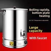 Bouilloire électrique commerciale à grande capacité en acier inoxydable avec isolation automatique pour le thé au lait et les tisanes