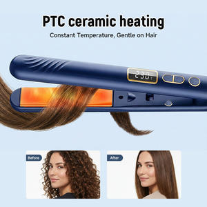 Lisseur et fer à boucler électrique professionnel en céramique, 10 réglages de température, chauffe rapide 40W, multifonction pour - Product Image 4
