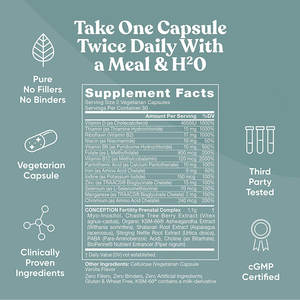 Концепция фертильности пренатальные витамины регулируют баланс цикла гормоны помогают овуляции 60 вегетарианских капсул - Product Image 2