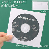 SUNSHING Fundas para CD y DVD al por Mayor, Sobres Blancos de Papel para CD, Material No Tejido, Funda de Plástico Reutilizable de Doble Cara para Discos