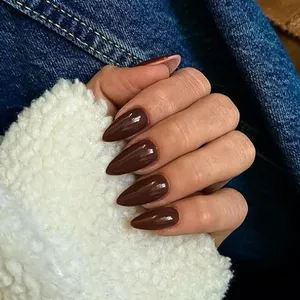 24 <span class=keywords><strong>Uñas</strong></span> <span class=keywords><strong>Postizas</strong></span> Negras Puras, Forma Almendrada, Estilo Y2K, Modernas y Elegantes, Manicura Reutilizable, <span class=keywords><strong>Uñas</strong></span> Falsas <span class=keywords><strong>para</strong></span> Chicas Atrevidas, <span class=keywords><strong>Uñas</strong></span> a Presión - Product Image 5