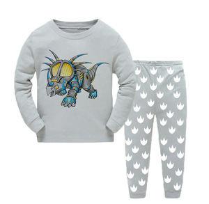 Vêtements pour enfants de boutique, 100% coton, ensemble 2 pièces, garçons, printemps automne, pyjamas décontractés pour enfants - Product Image 4