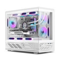 Nouveau Style Boîtier PC Gamer Processeur RGB Table Verre PC Gaming Micro ATX Boîtier d'Ordinateur Cabinets Tours Bureau