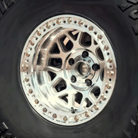 Jantes forgées tout-terrain Beadlock personnalisées polies 17x10 17x9.5 5*120 5*114.3 pour SUV F150 Wrangler Chery Jeep Grand Cherokee
