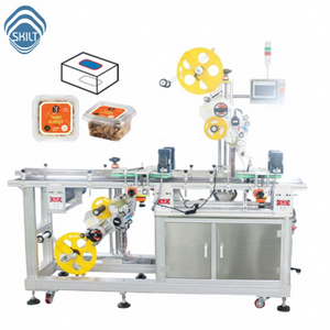 Applicateur d'étiquettes automatique SKILT pour boîtes de noix, étiqueteuse double face avec impression en ligne, machine d'étiquetage autonome - Product Image 1