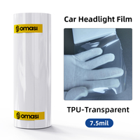 Película Protectora Transparente de TPU para Faros Delanteros de Automóvil, Tinte para Luces de 7.5mil, 5 Años de Garantía, Envoltura Transparente para Faros Traseros de Automóvil