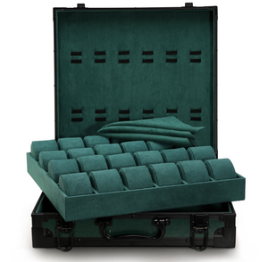 Boîte de rangement pour montres en aluminium multi-emplacements, étui rigide portable pour collectionneur de montres, doublure en daim, fermeture à boucle anti-poussière - Product Image 3