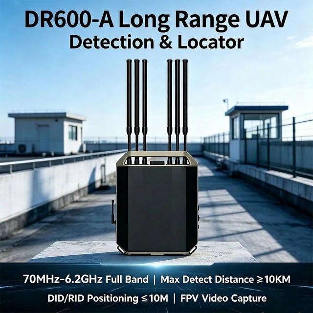 10KM DR600-A Portable Drone Detector and Location System Position Pilot and Share Information to Mobile Phone