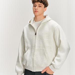 Sudadera con capucha retro americana de 420 g, cuello alto, para hombre y mujer, con cremallera, estilo informal, para primavera y otoño - Product Image 6