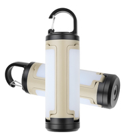 Lampe latérale rechargeable à 3 feuilles, lanterne de camping LED, lumière suspendue portable pour l'extérieur, lampe torche à 6 modes, lumière de camping d'urgence