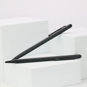 Stylo pour hôtel Stylo publicitaire noir mat Promotion avec logo personnalisé Stylo à bille fin fin et fin pour l'écriture de scénario - Product Image 1