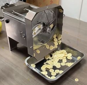 Venta al por mayor de fábrica, cortador de pepino de acero inoxidable, rebanador de patatas fritas de plátano, máquina rebanadora - Product Image 2