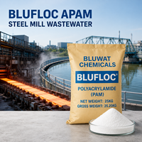Polyacrylamide Anionique Solide (APAM) 89% Min, 20-100 Mesh, pour la Clarification des Eaux Usées des Usines Siderurgiques, CAS 9003-05-8, Sac PE 25kg
