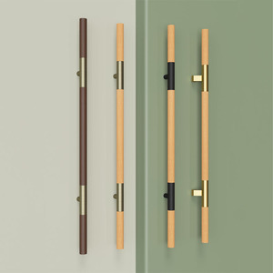 Poignée de <span class=keywords><strong>porte</strong></span> extérieure en verre au design minimaliste moderne, poignée de <span class=keywords><strong>porte</strong></span> intérieure en acier inoxydable pour <span class=keywords><strong>porte</strong></span> en <span class=keywords><strong>bois</strong></span> massif, idéale pour les hôtels. - Product Image 1