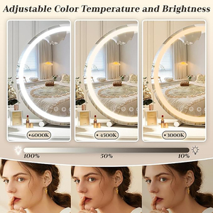 <span class=keywords><strong>Espejo</strong></span> Cosmético LED con Lámpara, de Escritorio, para Uso Doméstico, Inteligente, de Alta Gama, Famoso en Instagram, Iluminación para Dormitorio, <span class=keywords><strong>Espejo</strong></span> de Maquillaje con <span class=keywords><strong>Marco</strong></span> Metálico Plateado - Product Image 5