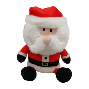 Peluche de Papá Noel de 9 pulgadas, juguete de felpa suave para Navidad