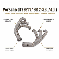 Colectores de escape de acero inoxidable con aislamiento para Porsche 991.1 991.2 GT3 3.8L 4.0L, diseño de carreras de longitud igualada, 100% compatibles