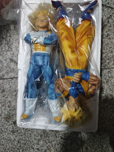 Set da 2 Pezzi NUOVO Modellino in PVC della Collezione Anime Dragon Ball Z, Statuetta di Son <span class=keywords><strong>Goku</strong></span> e Vegeta, Action Figure Giocattolo Cartoon 33/30cm - Product Image 3