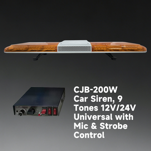 Barra de Luces de Advertencia <span class=keywords><strong>CIGO</strong></span> de 56 LED, Luz Estroboscópica Ámbar de Emergencia para Camión de Remolque con Sirena y Altavoz de 200w - Product Image 2