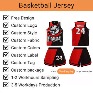 プラスサイズカスタムユニフォームDe Baloncestoバスケットボールウェアクイックドライバスケットボールジャージー100% ポリエステルブランクバスケットボールユニフォームセット - Product Image 2