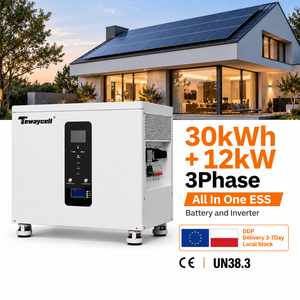 Tewaycell 30kWh 12kW 3 เฟส ออลอินวัน ESS ระบบกักเก็บพลังงานสำหรับที่อยู่อาศัย แบตเตอรี่ LFP พร้อมระบบ Active Balance รองรับ WiFi สินค้าในสต็อกโปแลนด์ จัดส่งแบบ DDP  คลังสินค้าพลังงาน - Product Image 1