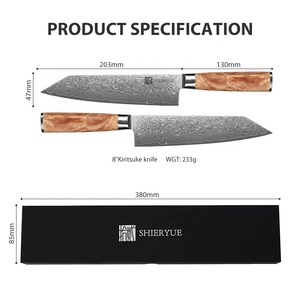 Beste Qualität Schatten Holzgriff Koch Messer Professional geschmiedete Gyuto Küchenmesser vg10 Stahl - Product Image 2