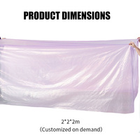 Housse de protection cubique en PE GERUN pour machine CNC, pour outillage, moule, quincaillerie, composants de moulage, sac à fond carré