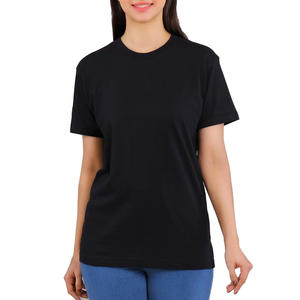 T-shirt décontracté pour femme en coton doux avec broderie, col rond, séchage rapide et respirant pour un usage quotidien - Product Image 2