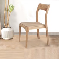 Chaise de salle à manger moderne du milieu du siècle en chêne blanc, en bois massif, en similicuir, pivotante, empilable, pour la maison, le bar, la salle de sport, le bureau à domicile, le restaurant, le parc