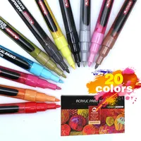 0.7Mm Extra Fijne Tip Multi Kleur Acryl Verf Art Marker Pen Set Voor Tekening