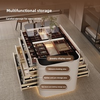 Armoire à bijoux haut de gamme pour chambre à coucher, meuble de rangement pour bijoux sur pied, îlot de rangement minimaliste pour bijoux dans dressing