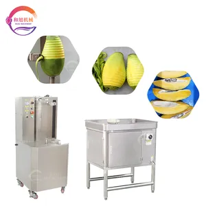 Điện màu xanh lá cây xoài lột và máy cắt nguyên xoài da Peeler và Cutter