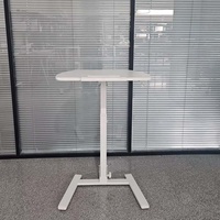 Station de travail portable pour ordinateur portable, peu encombrante, entièrement pliable, réglable en hauteur, avec plateau inclinable, bureau roulant