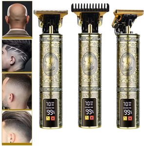 Tondeuse à barbe professionnelle sans fil rechargeable avec écran LCD, USB, en acier inoxydable, coupe à zéro, pour usage domestique et en camping-car - Product Image 6