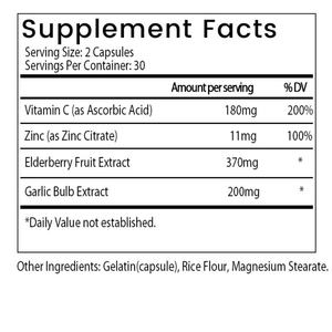 Cápsulas de Saúco con Zinc y Vitamina C para Adultos, Suplemento Herbal, Venta Caliente OEM/ODM - Product Image 2