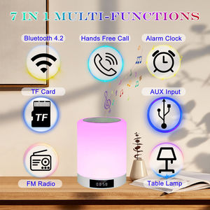 <span class=keywords><strong>Sveglia</strong></span> Intelligente con Altoparlante, Luce Notturna Multicolore a Ritmo di Musica, Lampada da Comodino con Atmosfera Arcobaleno - Product Image 4