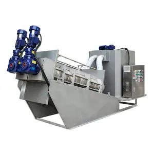 Machine de déshydratation des boues en acier inoxydable 304 Filtre-presse à vis à disques multiples