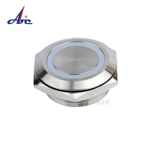 مفتاح زر ضغط IP67 IK10 2A مطلي بالنيكل النحاس/الفولاذ المقاوم للصدأ 30 ، محطة دبوس لحظية - Product Image 2