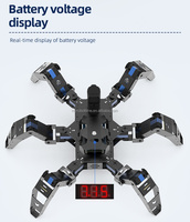 Kit de Robot Araña de Metal y Acrílico con IA, Control Remoto por WiFi y Reconocimiento Facial Controlado por Aplicación para Educación y Regalos