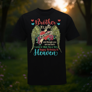 T-shirt commémoratif pour l'anniversaire de frère dans le ciel, pour la commémoration familiale - Product Image 3