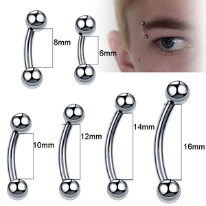 G23 titanio roscado internamente 16G barra curva pequeña <span class=keywords><strong>Vertical</strong></span> <span class=keywords><strong>Labret</strong></span> labio joyería con circón para Piercing de cejas para niños - Product Image 3