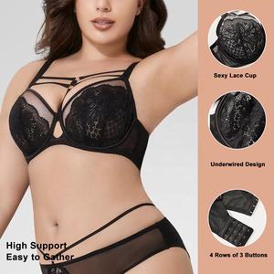 Kadınlar için seksi Minimizer dantel sutyen ince etkisi tam kapsama ince yastıklı sutyen meme şekillendirici artı boyutu iç çamaşırı ile kızlar için - Product Image 3