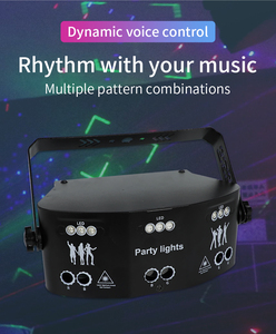 Chuyên nghiệp đèn Disco cho Đảng 15 mắt led laser phân kỳ di chuyển chùm đèn RGB Laser sân khấu Led Strobe ánh sáng - Product Image 5