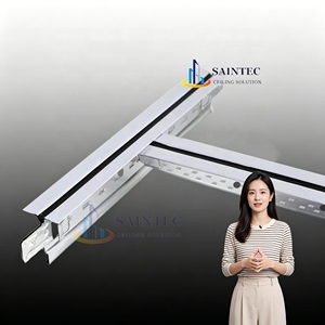 Oferta: Sistema de Techo Suspendido Saintec T24 Negro con Perfil Principal en T y Perfil Transversal en T, Acero Galvanizado Ignífugo, Garantía de 5 Años - Product Image 6
