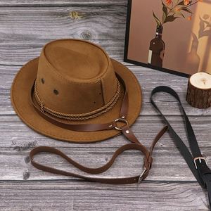 PU Leather Hanging Belt <b>Hat</b> Display Rack Storage <b>Stand</b> Adjustable Cowboy <b>Hat</b> Rack Hanger for Car Truck Headrest Home Storage - Product Image 4