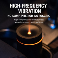 Diffuseur d'arômes de voiture sans fil alimenté par USB 100 ml, lumière ambiante 7 couleurs, humidificateur d'huiles essentielles portable pour véhicule, hôtel, table