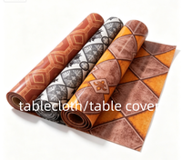 Nappe en tissu brocart imprimé floral bleu, vinyle PE, imperméable, anti-taches, très légère, pour cuisine, salle à manger, maison