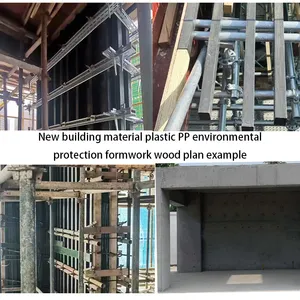 Menggunakan kembali 60-100 kali plastik shutter Panel Formwork Pp Pvc Hollow plastik Formwork untuk beton