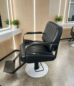 Silla Ergonómica de Estilismo para Peluquerías y Barberías, Mueble de Salón de Cuero con Rotación de 360 Grados, Diseño Moderno - Product Image 2