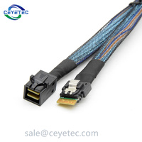 SFF-8643 Mini SAS HD 36pin Ke Slim SAS SFF-8654 4i 38pin Kabel Target Data Server Host 0.5M 1M